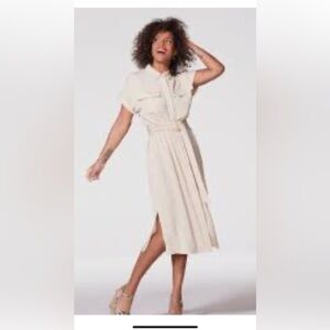 Pale Sky Cream Midi Dress caja 4